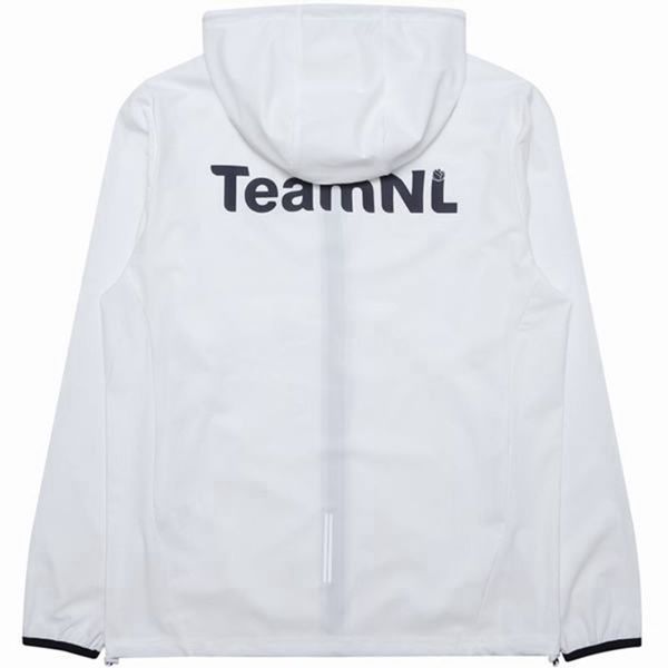 Chaquetas Fila Hombre Blancas - Team Nl Hooded Windbreaker - España 238591ALO